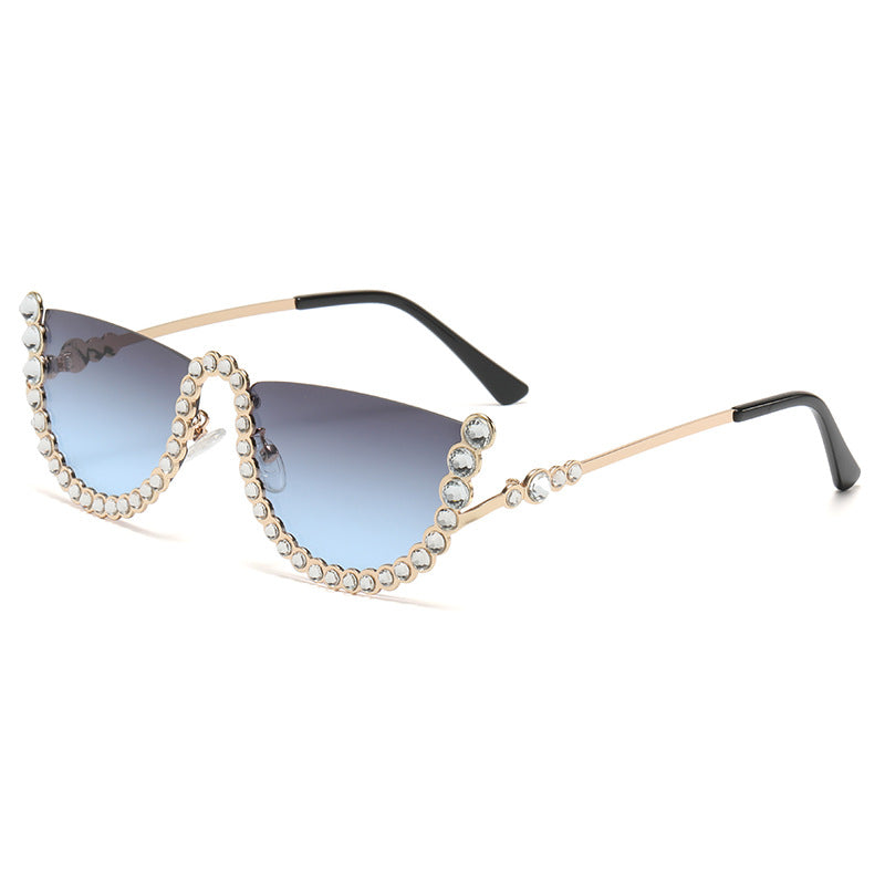 Wholesale PC Half Frame Ladies Sunglasses