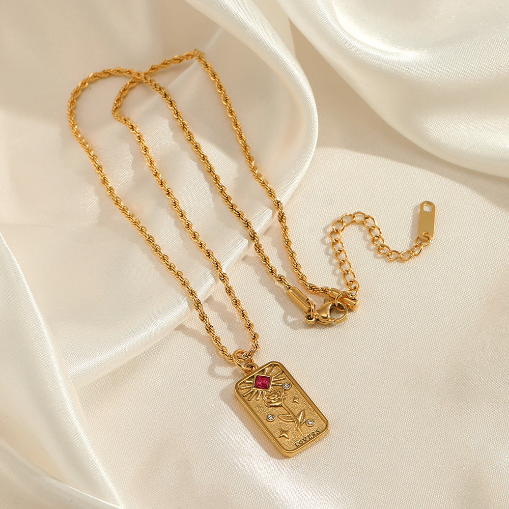 Wholesale Stainless Steel Vastel Tarot Creative Necklace