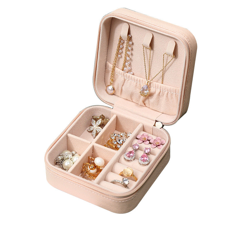 Wholesale Simple Portable Jewelry Leather Storage Box