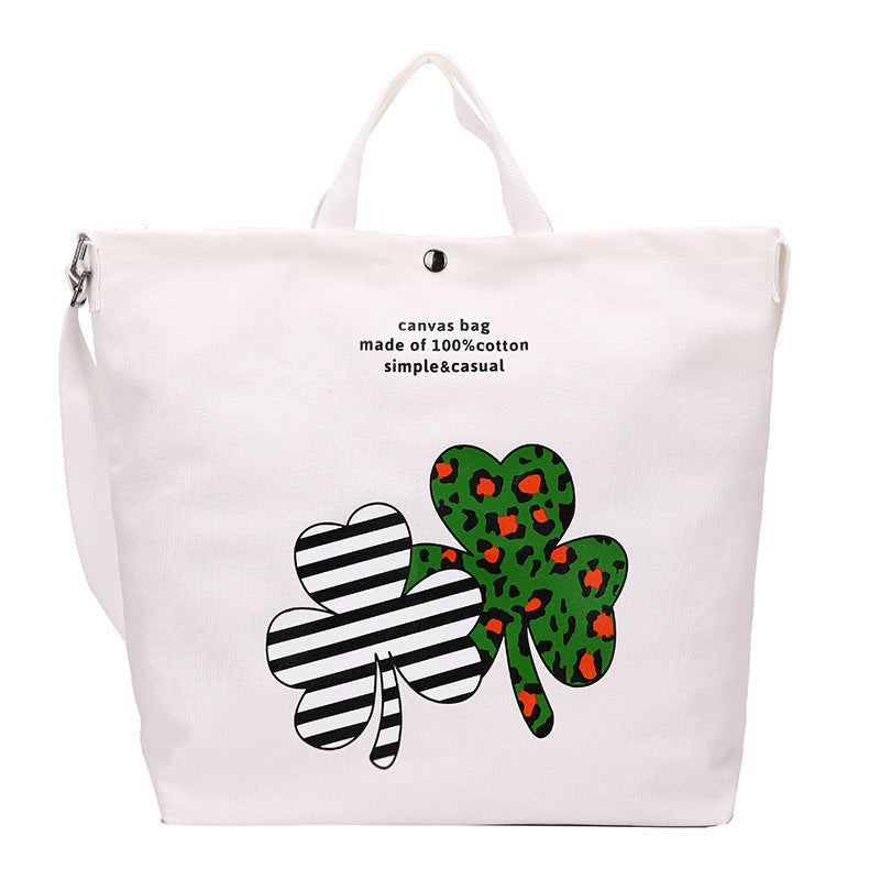 Bolsa De Lona De Trébol De Cuatro Hojas De Gran Capacidad Al Por Mayor