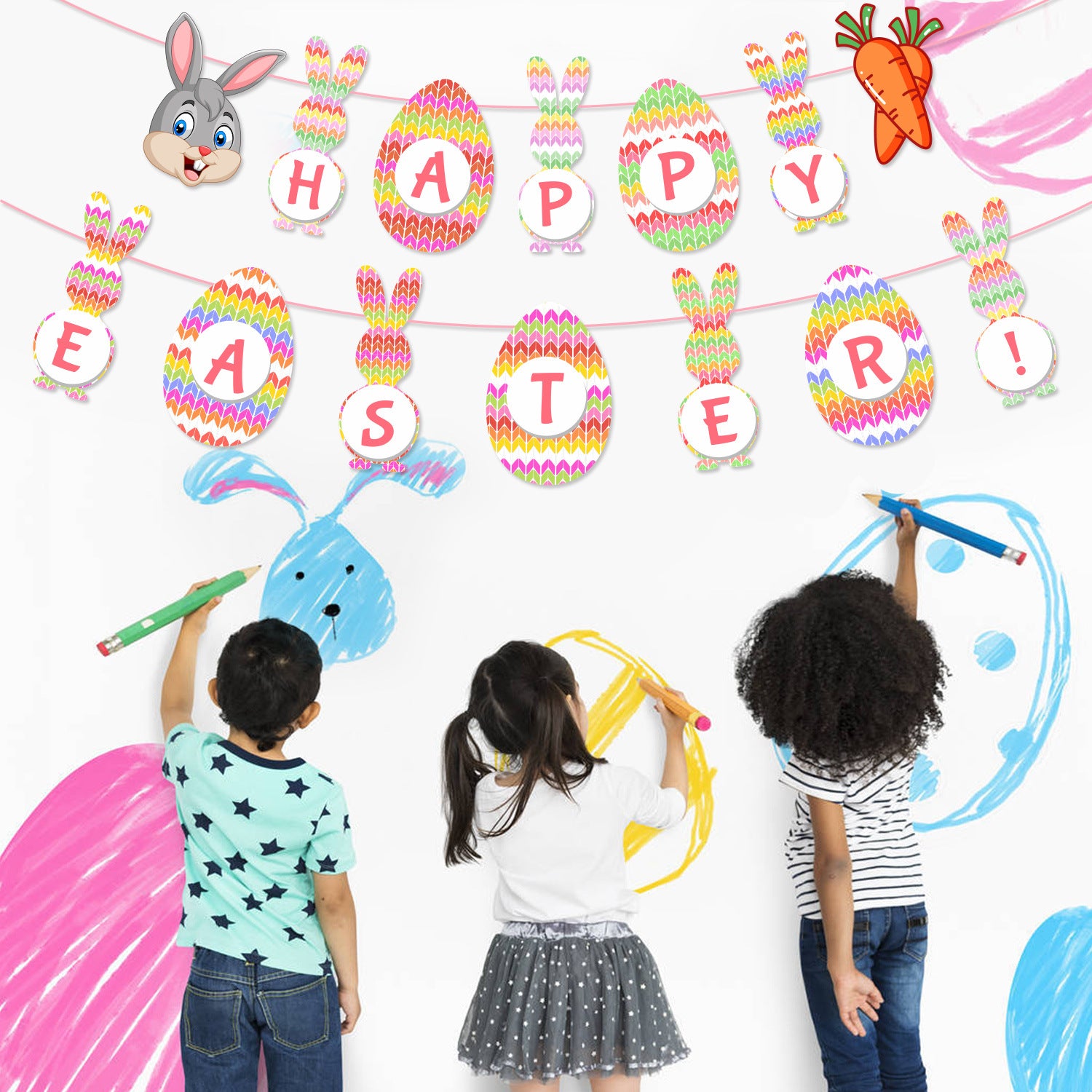 Wholesale Easter Flag Spiral Party Decoration Paper