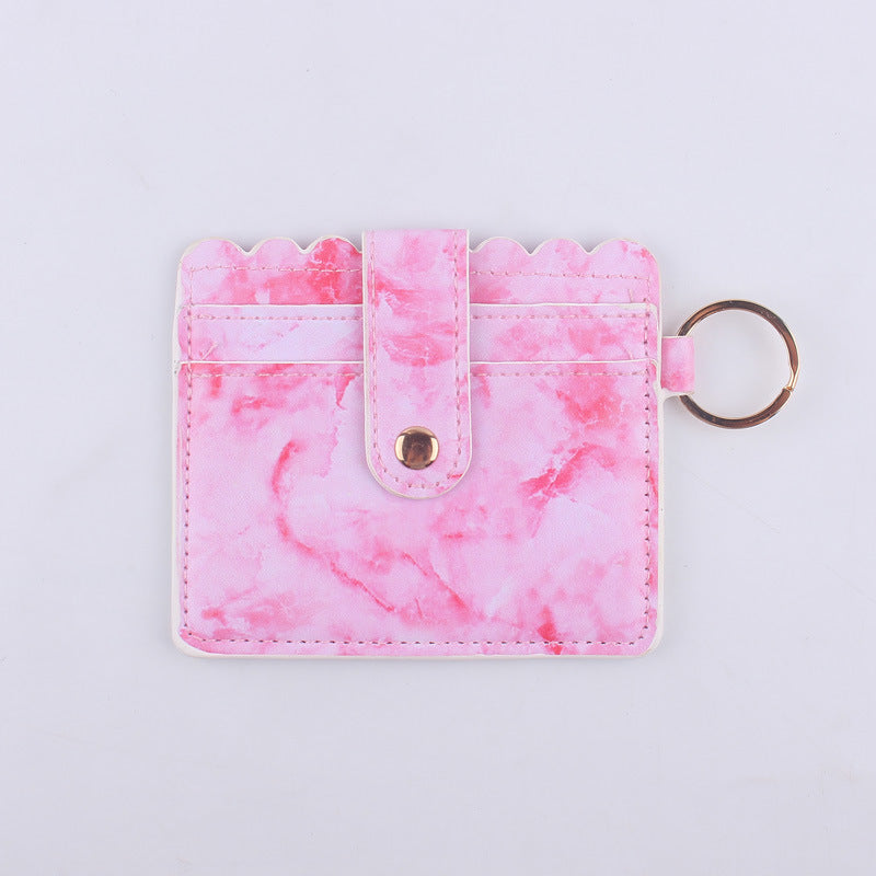 Wholesale Leopard Print Cow Print ID Case PU Leather Card Holder Keychain Coin Purse
