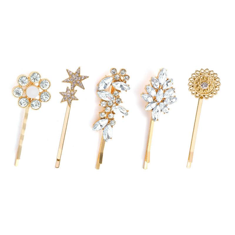 Wholesale Sunflower Star Leaf Alloy Hairpin