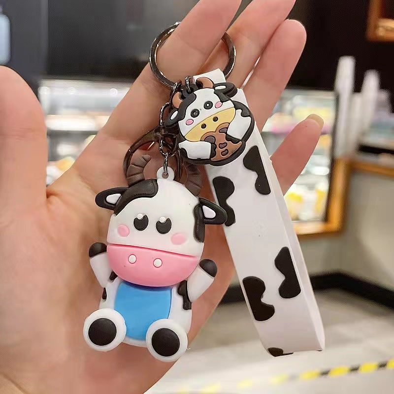 Wholesale Silicone Cow Cute Keychain