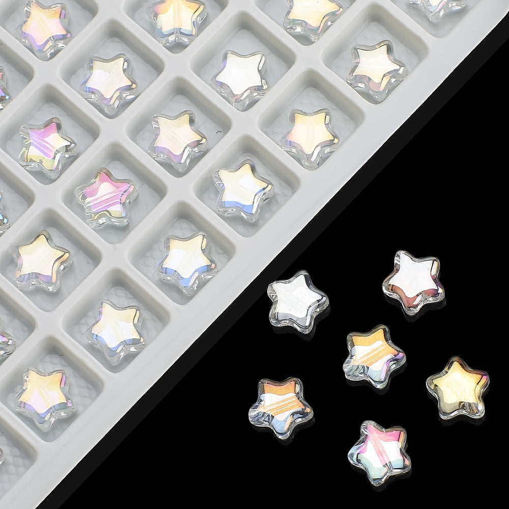 Wholesale 100PCS 8MM Star Glass Crystal Beads
