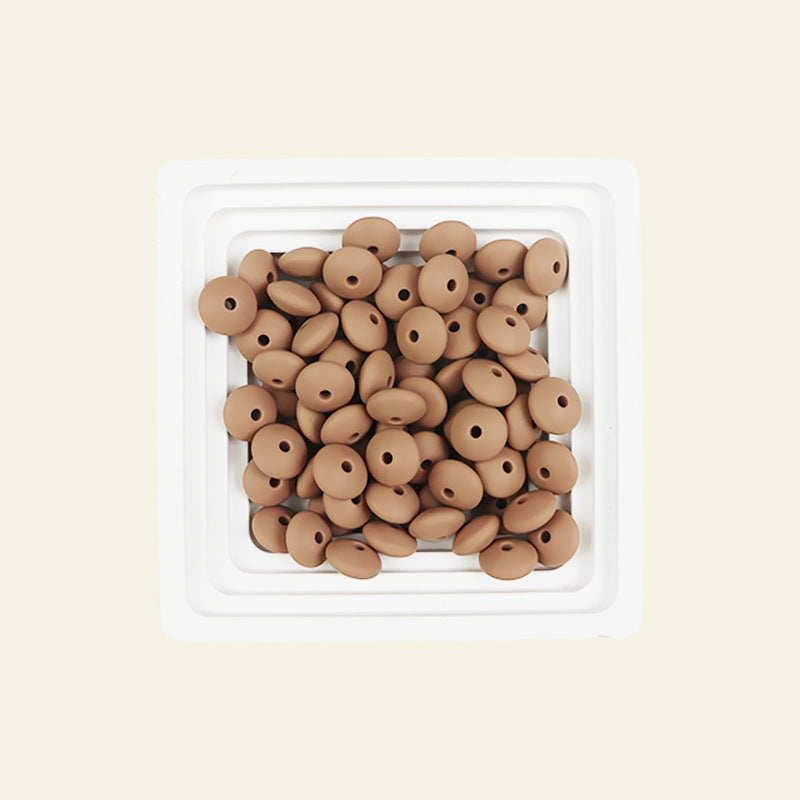 Wholesale Silicone Abacus Beads 12mm Silicone Flat Beads DIY Craft