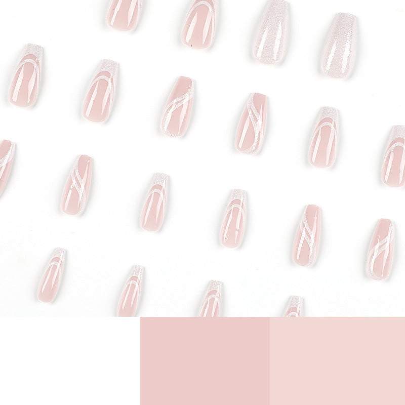 Wholesale Plastic French Glitter White Edge Nail Art Chips