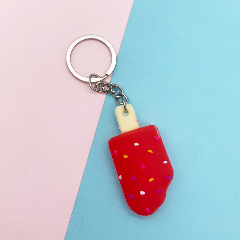Wholesale Candy Color Ice Cream Soft Gel Keychains