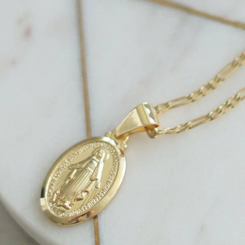 Wholesale Alloy Virgin Mary Pendant Necklace
