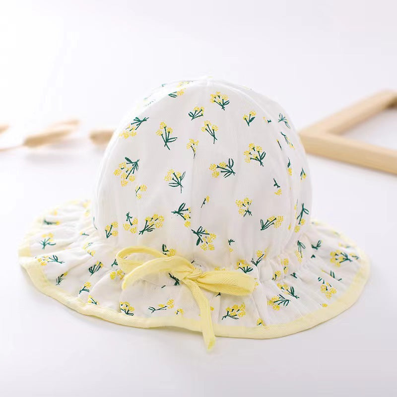 Wholesale Small Floral Cotton Kids Bucket Hat