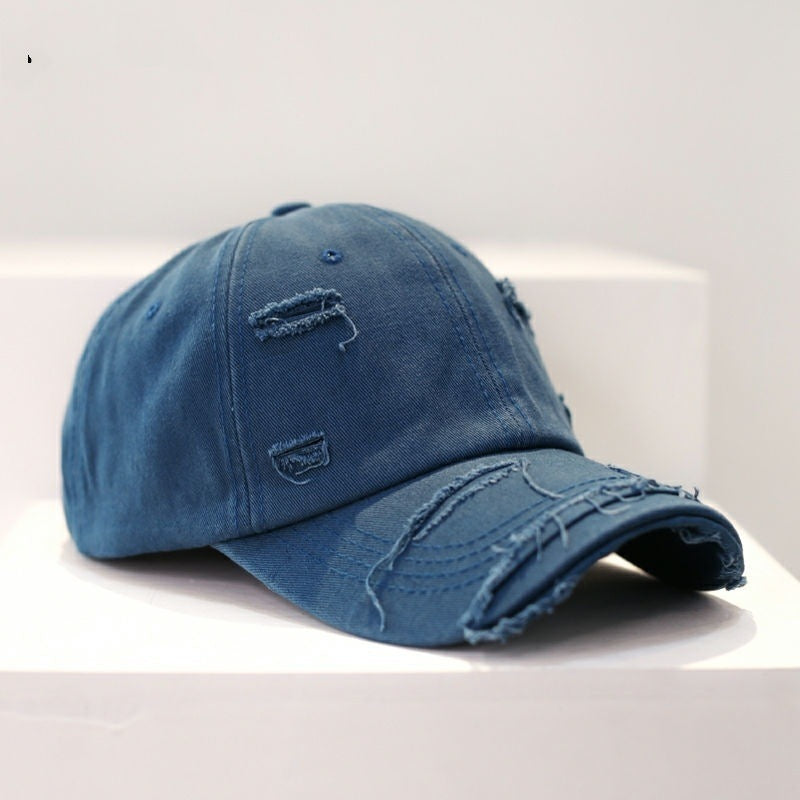 Wholesale Cotton Polyester Casual Ripped Hole Baseball Cap
