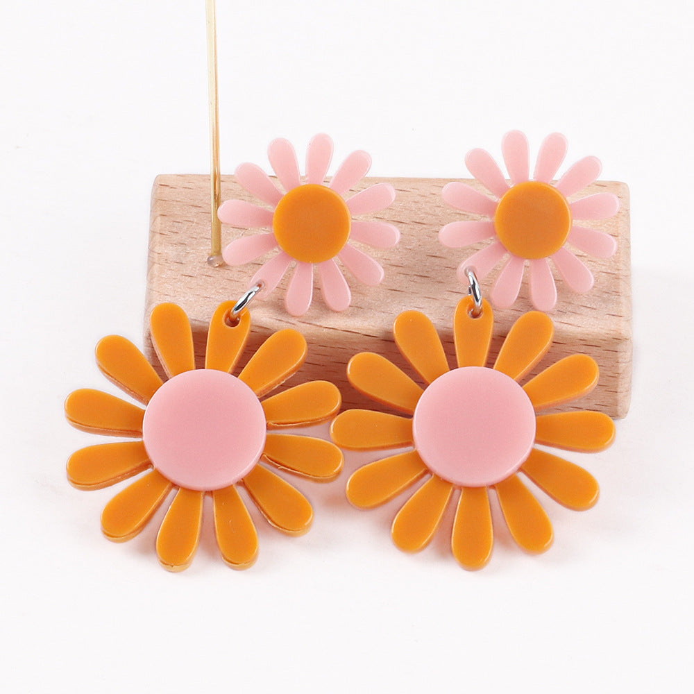 Pendientes acrílicos de margarita bohemia al por mayor