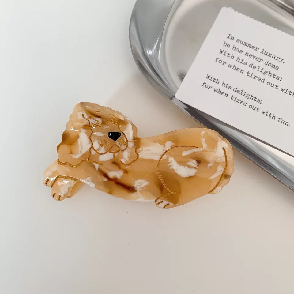 Wholesale Puppy Animals Acetate Hair Clips