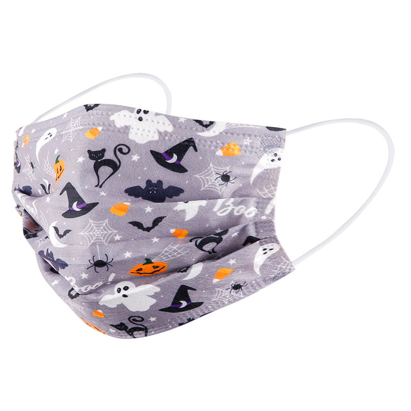 Wholesale 10pcs Halloween Disposable Masks with Meltblown Funny  Non-woven Fabric Face Masks