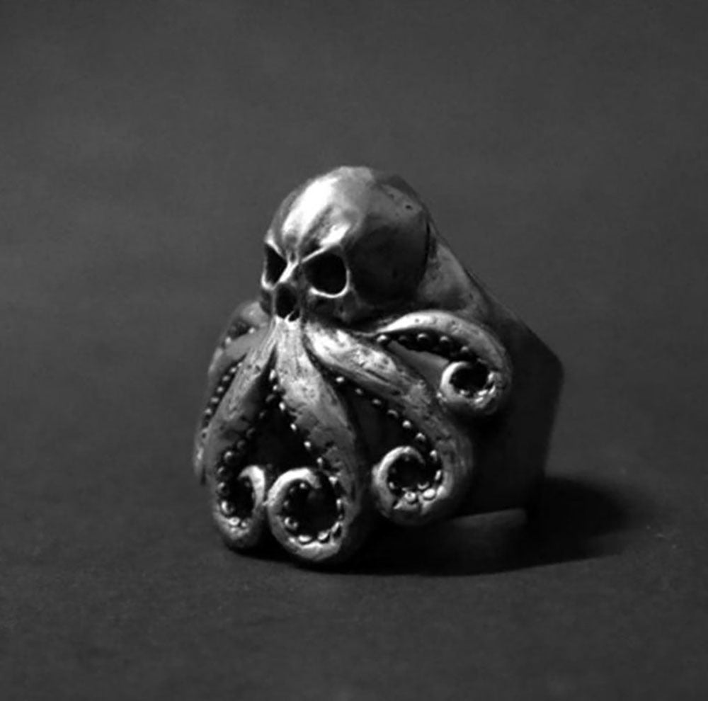 Wholesale Vintage Goth Theme Octopus Alloy Rings