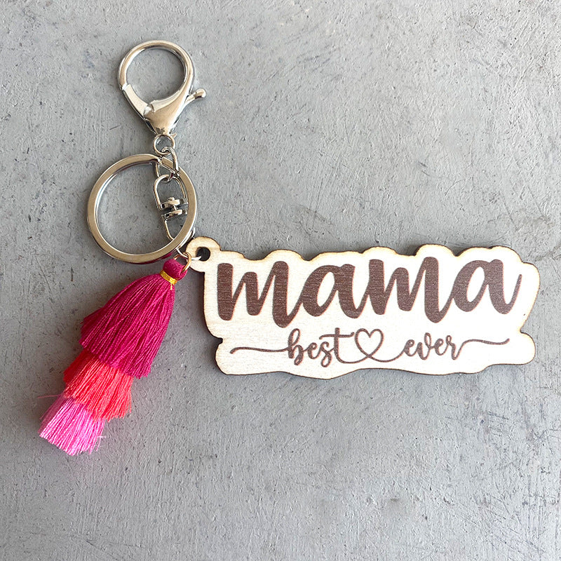 Wholesale Cotton Mother's Day Gift Tassel Keychain