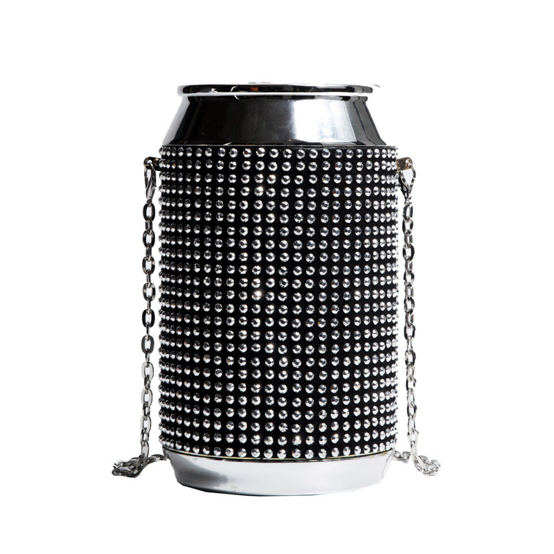 Wholesale PVC Pop Can Bag Bright Diamond Chain Bag