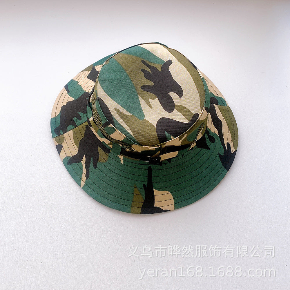 Wholesale Cotton Kids Sunshade Camouflage Bucket Hat