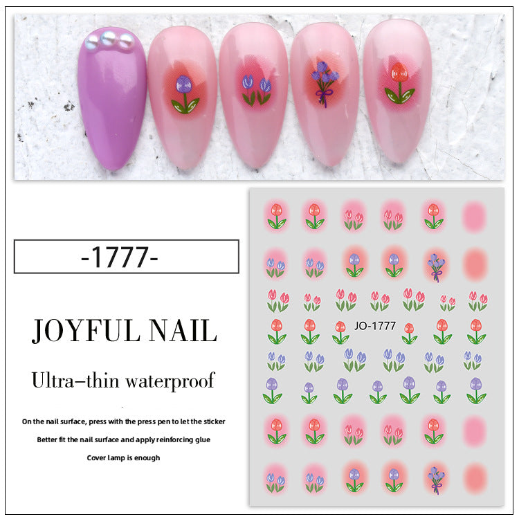 Wholesale Paper Small Flowers Petals Leaves Nail Art Stickers