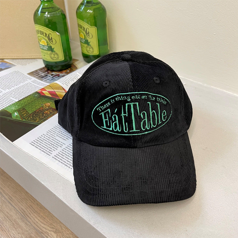 Wholesale Corduroy Embroidered Letters Caps