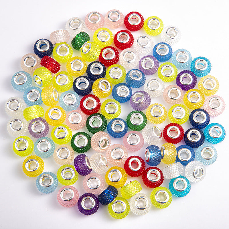 Wholesale 50PCS/Pack 14mm Gypsophila Resin Large Hole Beads