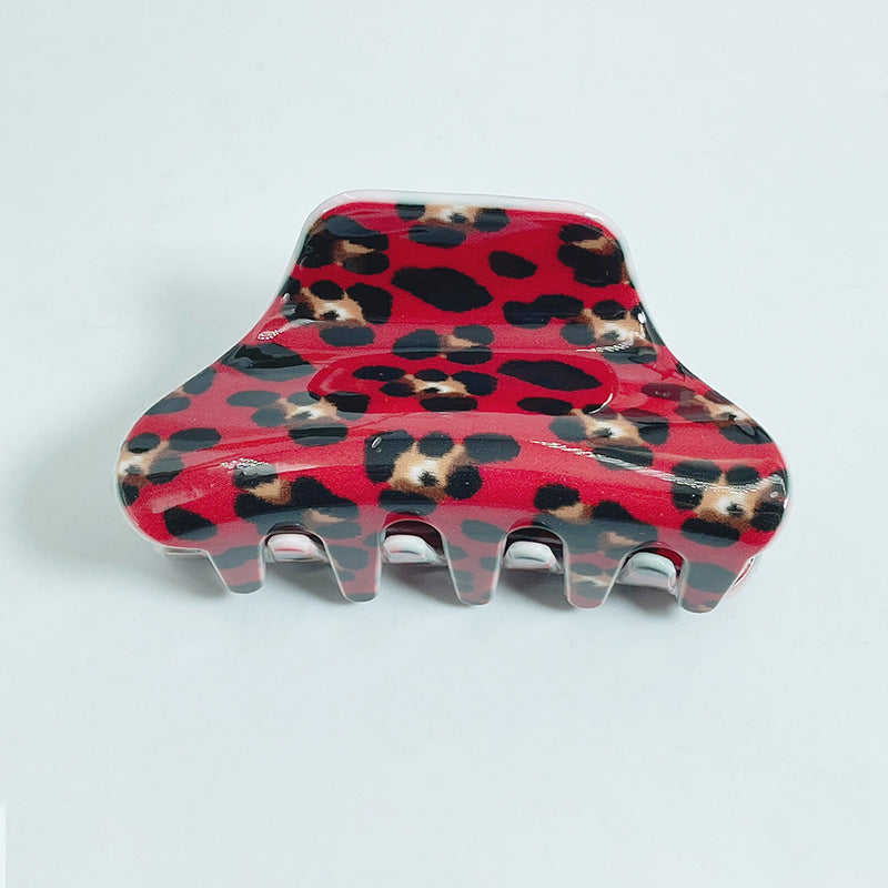 Wholesale Leopard Print Acrylic Hair Clips
