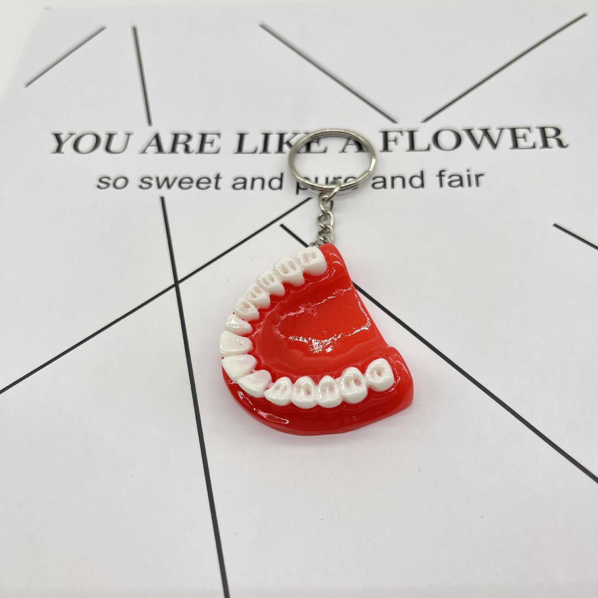 Wholesale Resin Teeth Creative Key Chains