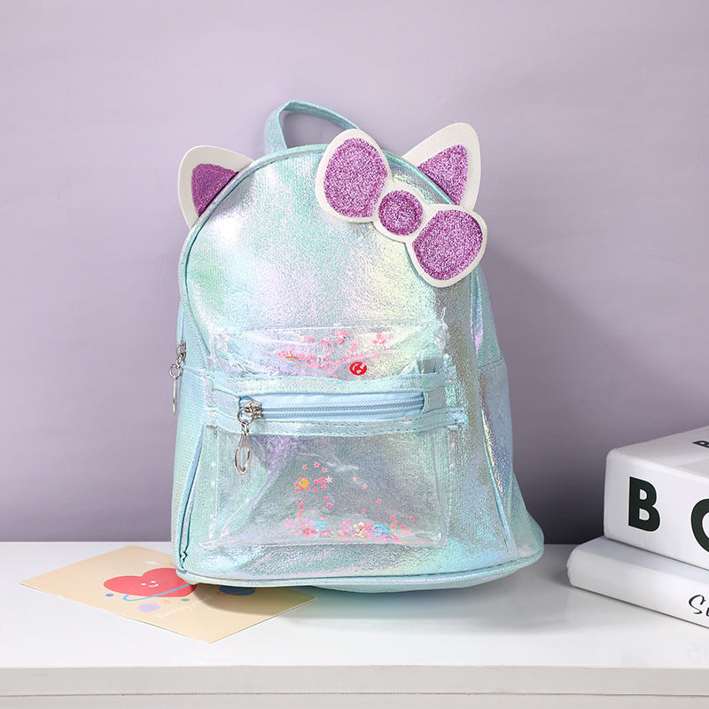 Venta al por mayor PU Bowknot Niños Mochila