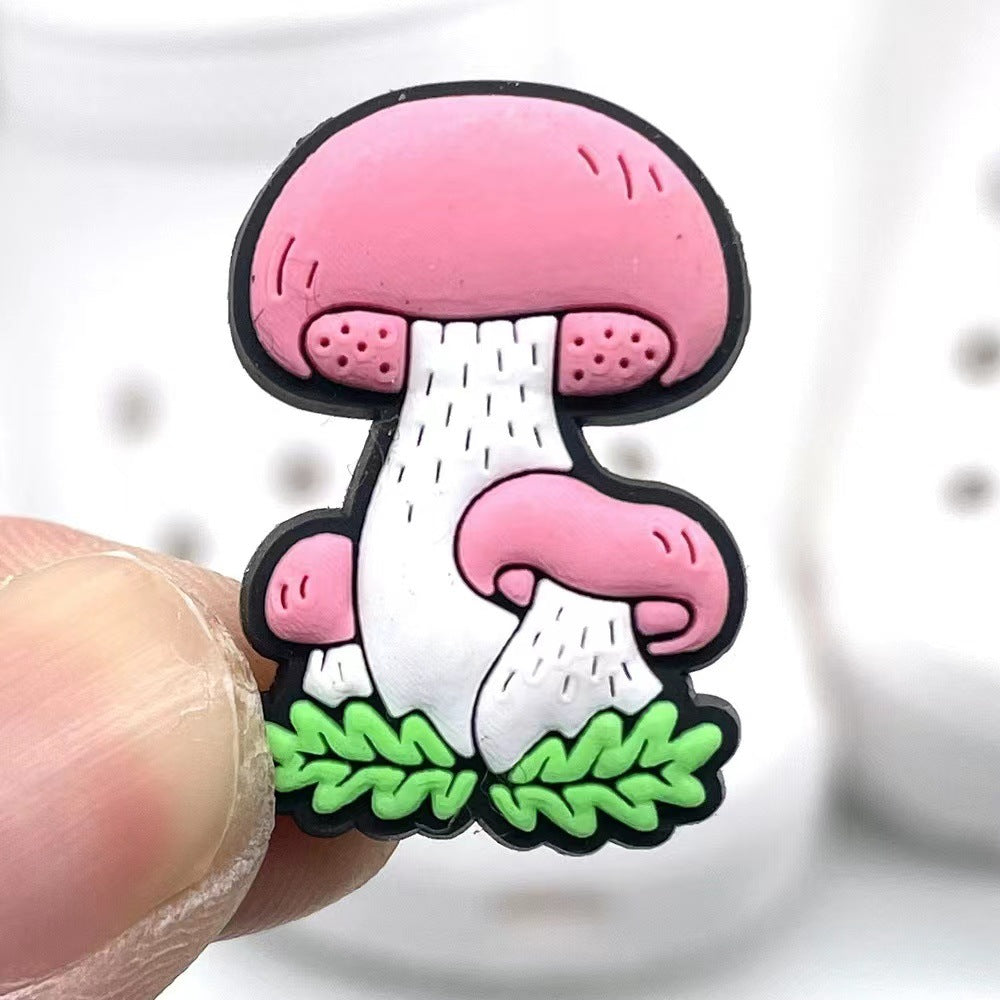 Wholesale 100PCS Cartoon Pink DIY Silicone Shoe Buckle