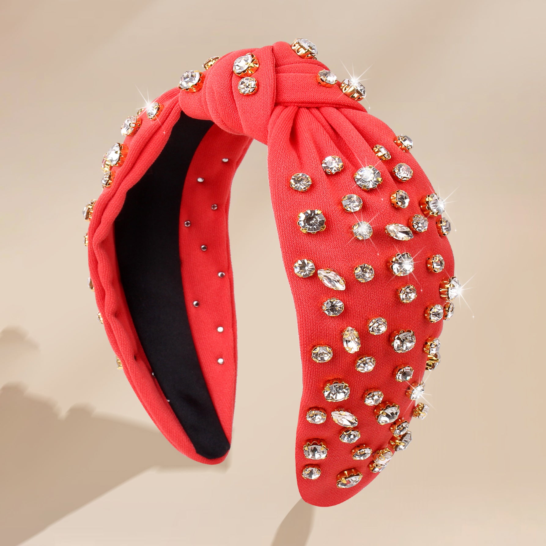 Wholesale New Pearl Rhinestone Geometric Fabric Headband