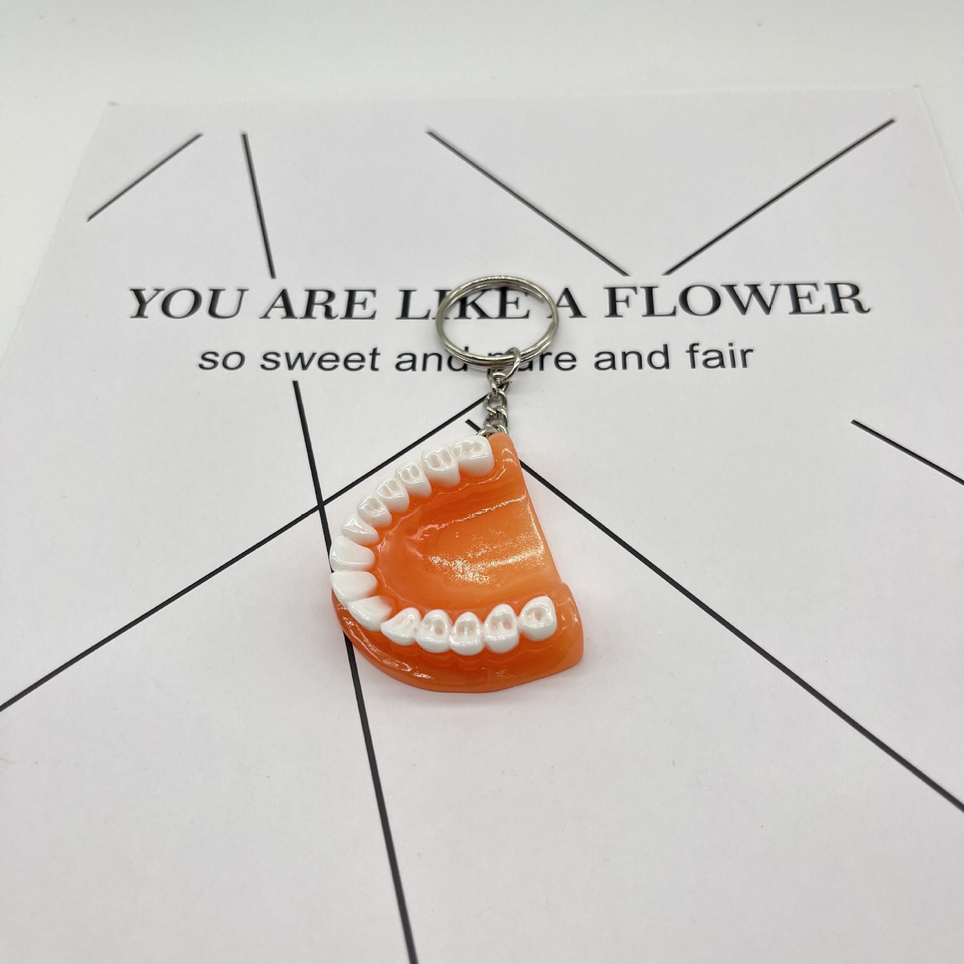 Wholesale Resin Teeth Creative Key Chains