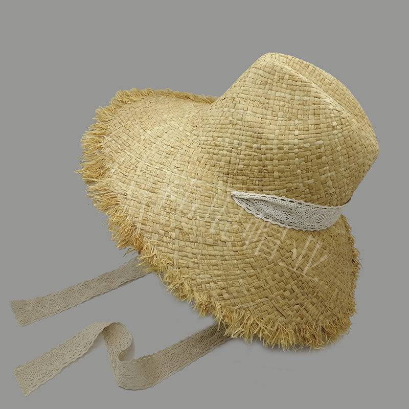 Wholesale Ribbon Foldable Straw Hat