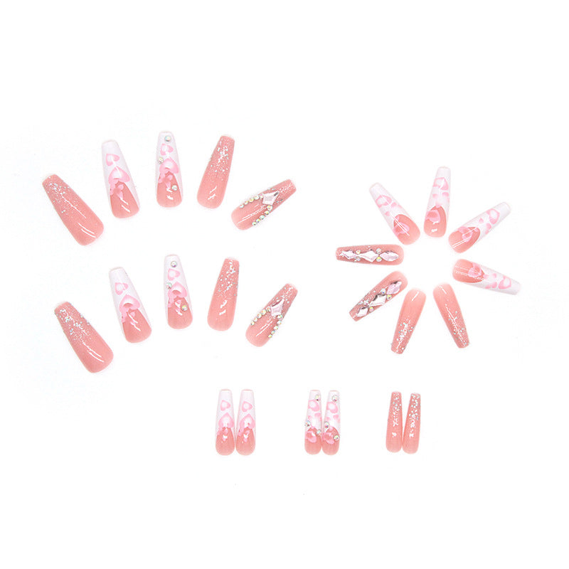 Wholesale Plastic Shiny Diamond Wearable Nails