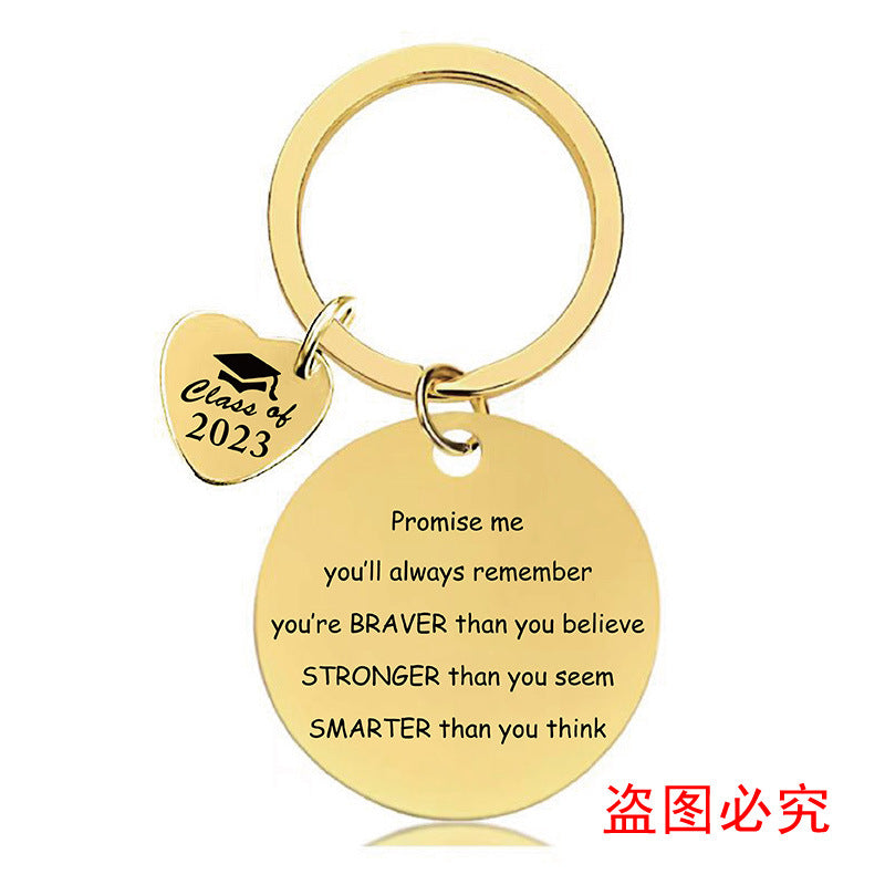 Wholesale Father's Day Graduation Season Gift Lettering Metal Keychain