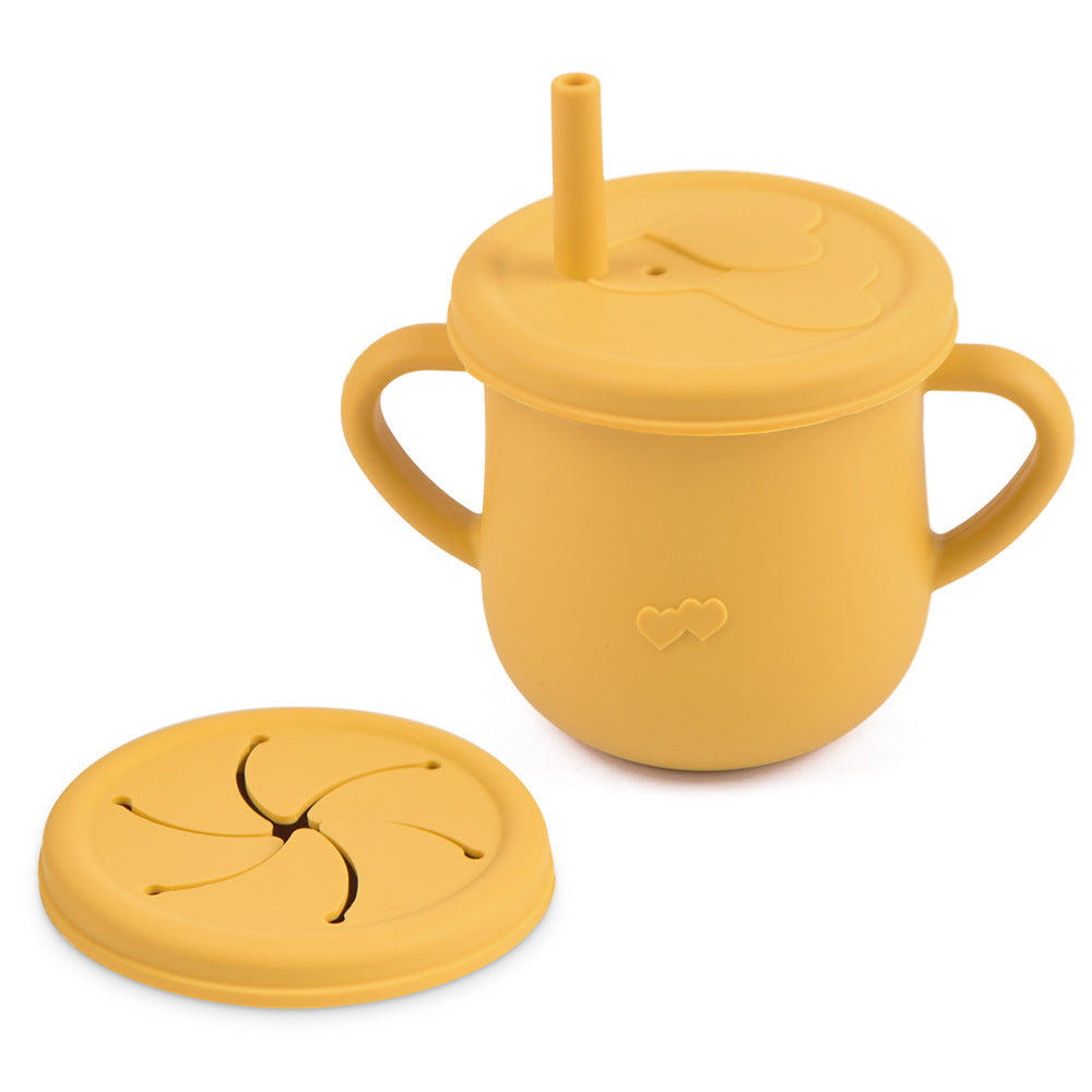Venta al por mayor Suministros para bebés de taza de bocadillos para niños de silicona