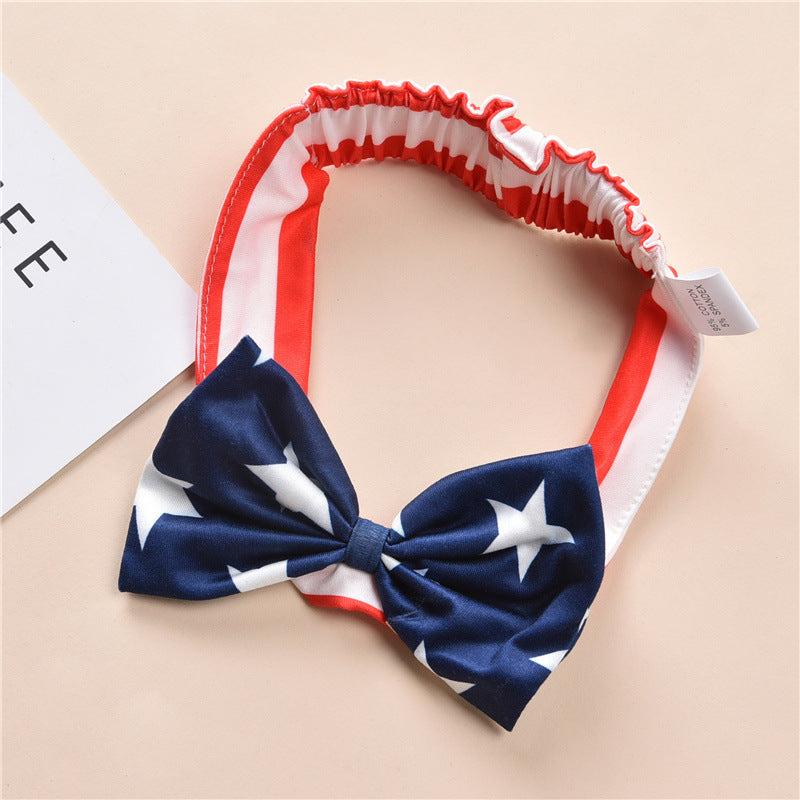 Wholesale American Flag Girls Split Polyester Swimwear