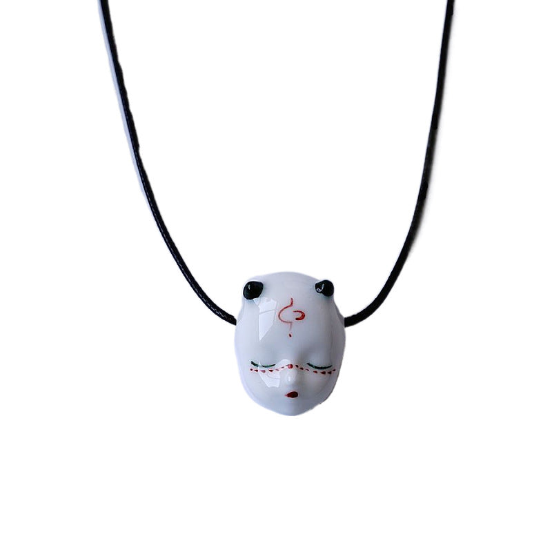 Wholesale Ghost Face Ceramic Necklace