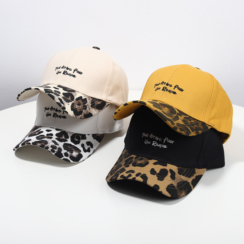 Gorras De Béisbol Con Estampado De Leopardo Bordado De Algodón Al Por Mayor