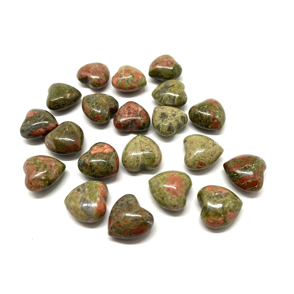 Wholesale 50PCS 15*15*9mm Small Heart Natural Stone Beads