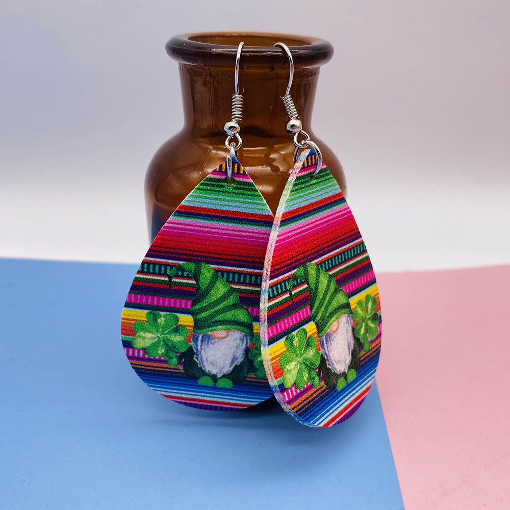 Wholesale Jewelry St. Parker's Day Leatherette Earrings