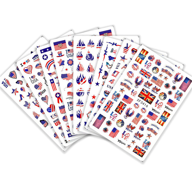 Wholesale Independence Day National Day Nail Sticker Set