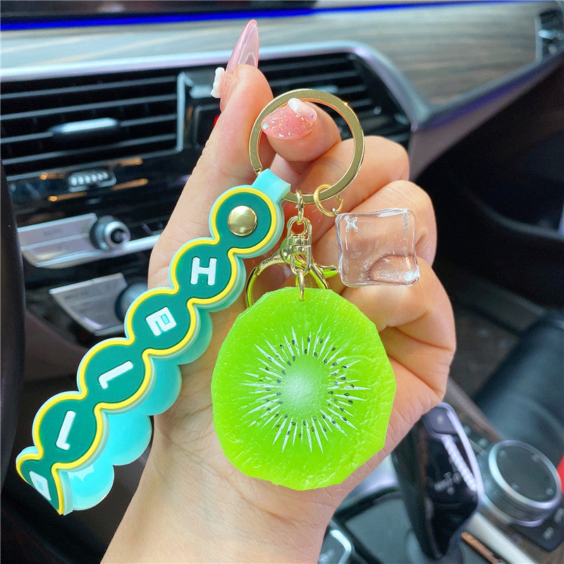 Llavero de fruta helada de PVC al por mayor