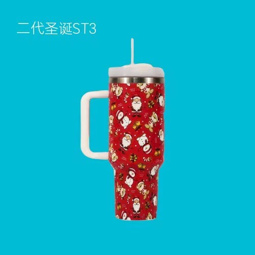 Wholesale Tumbler Christmas Stainless Steel Insulated Cup Handle Car Cup Ice Bullies Cup