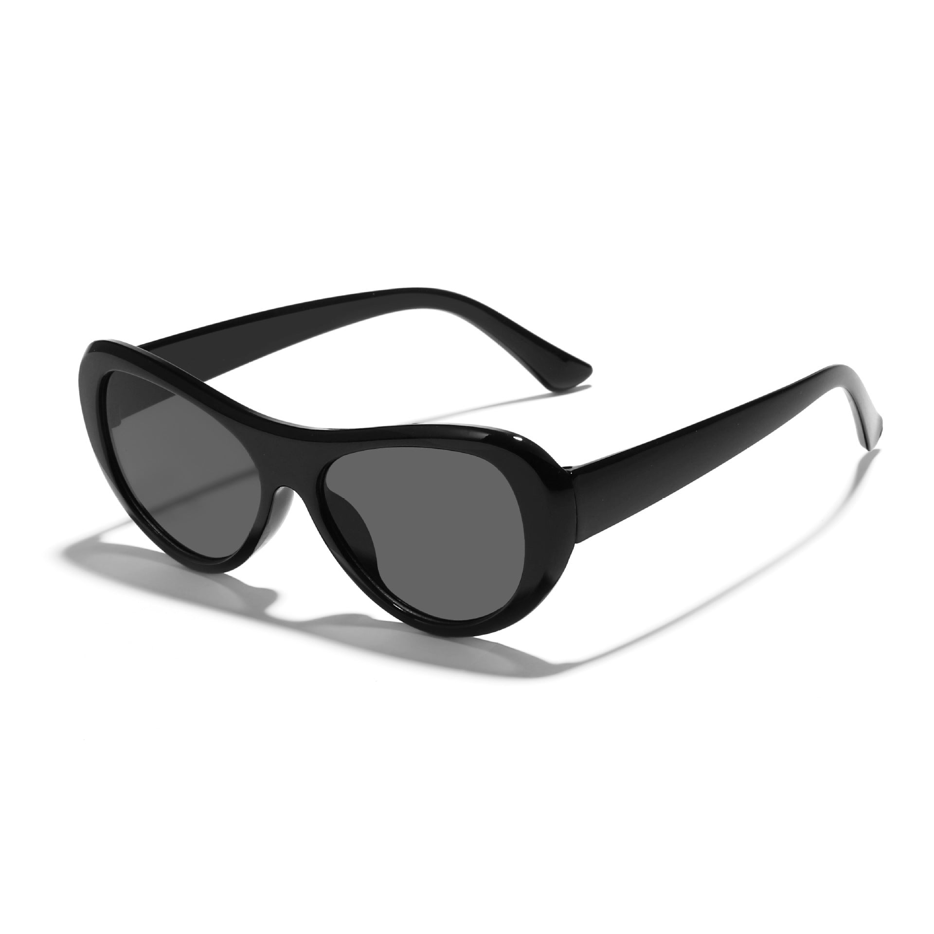 Wholesale PC Y2K Punk Futuristic Oval Big Frame Sunglasses