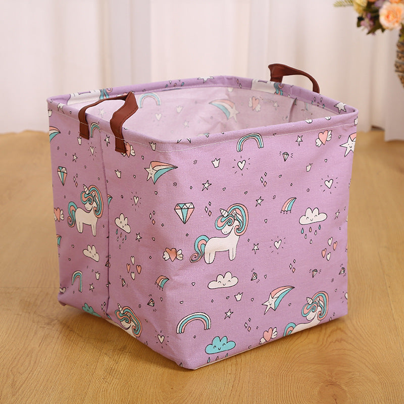 Wholesale Cotton and Linen Cartoon Animal Foldable Dirty Clothes Basket