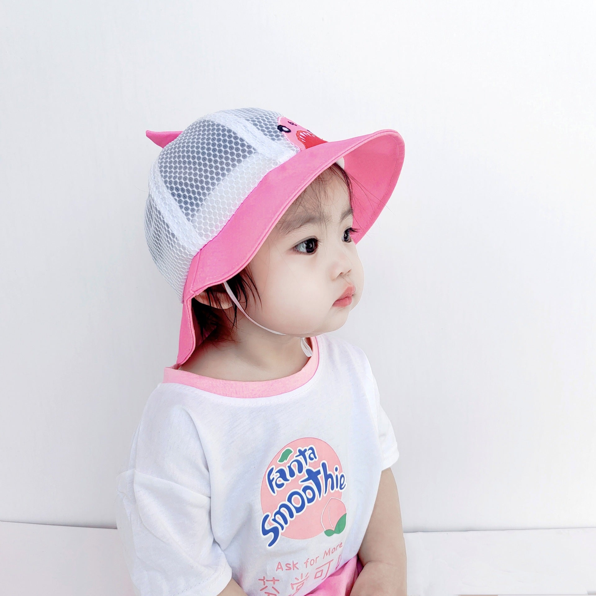 Wholesale Cotton Cute Shark Breathable Mesh Kids Bucket Hat