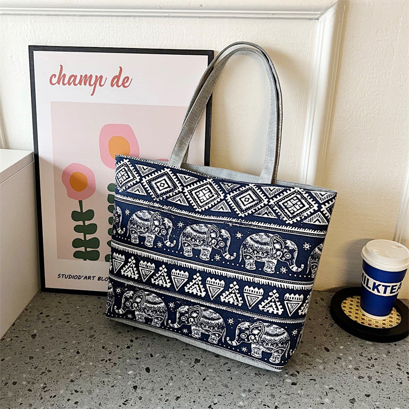 Venta al por mayor Bolso de lona portátil impreso