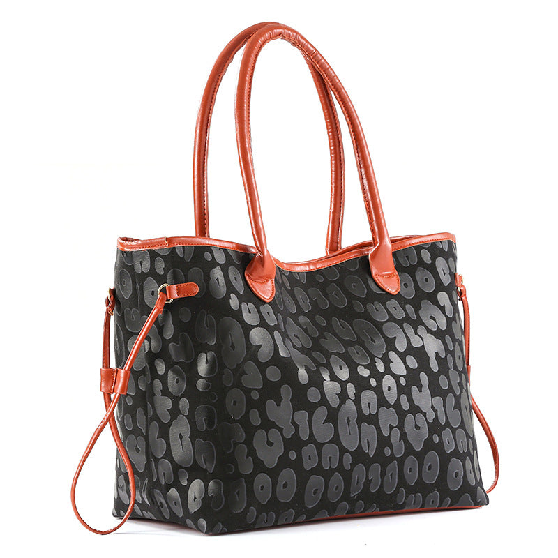 Bolso al por mayor del equipaje de la correa de hombro de la manija del leopardo de la PU