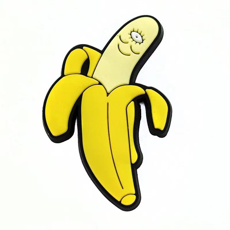 Wholesale 100PCS Cartoon Yellow DIY Silicone Shoe Buckle