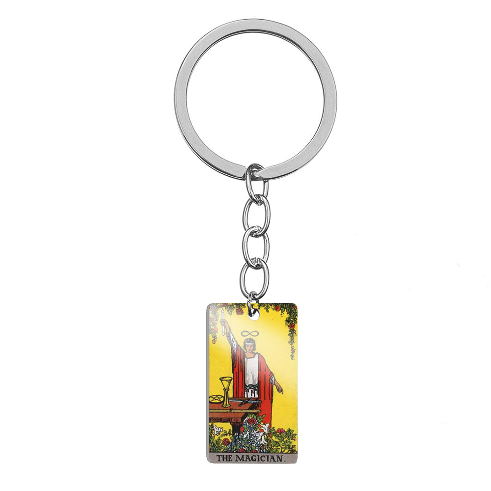 Wholesale Tarot Color Printing Stainless Steel Keychain